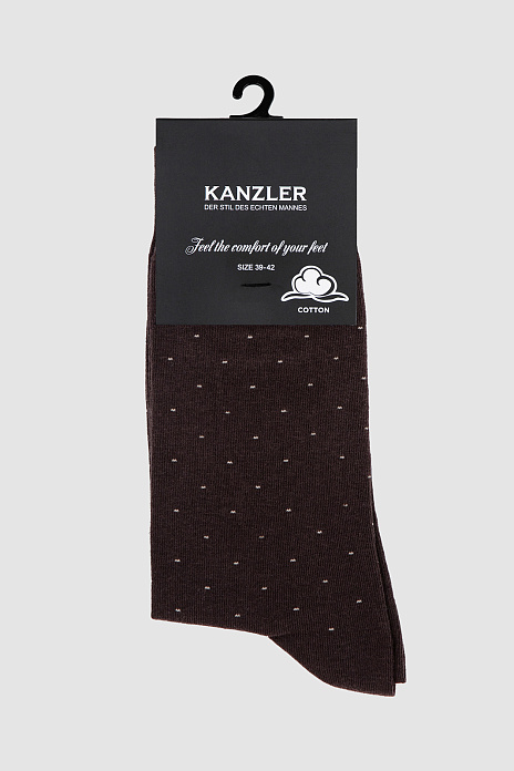 Носки из хлопка, цвет Коричневый