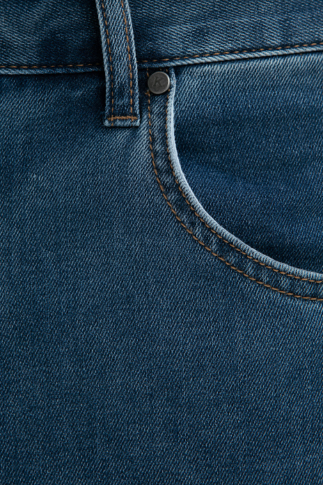 Джинсы прямого силуэта, цвет Голубой темный