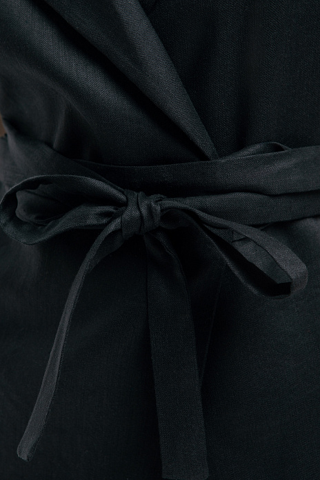 Жилет изо льна и вискозы, цвет Черный