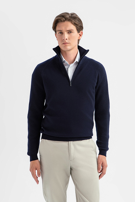 Джемпер из шерсти и кашемира, цвет Синий темный