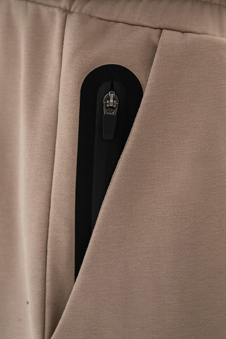 Брюки спортивные из хлопка, цвет Бежевый