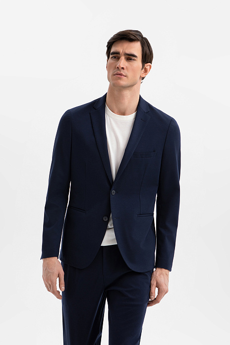 Пиджак однобортный, цвет Синий темный