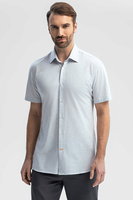 Сорочка с коротким рукавом из трикотажной ткани, цвет Серый