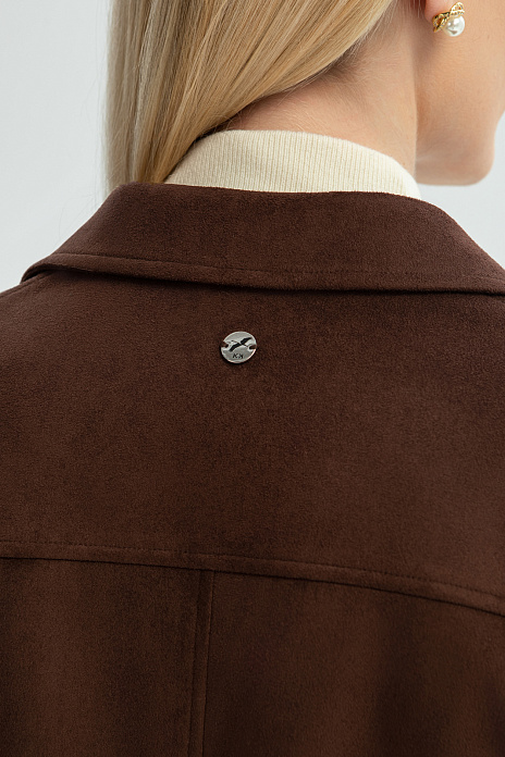 Пиджак из алькантары, цвет Коричневый