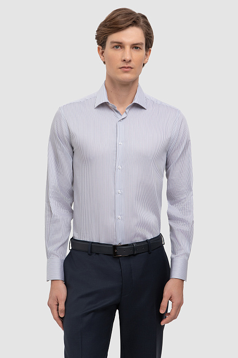 Сорочка из хлопка из итальянской ткани Monti с защитой от пятен, цвет Белый