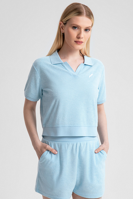 Поло домашнее, цвет Голубой светлый