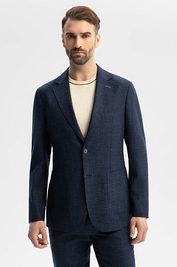 Пиджак из шерсти, льна и шелка