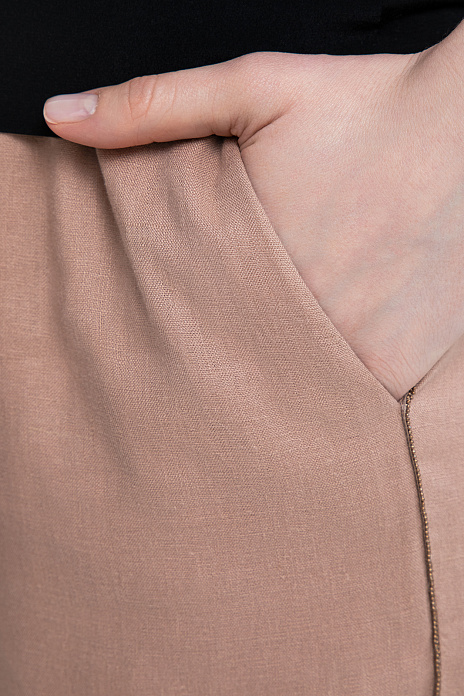 Брюки изо льна, цвет Пудровый