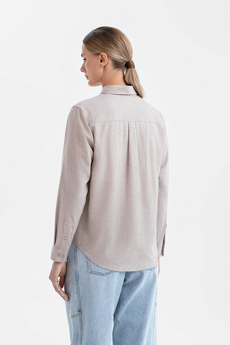 Сорочка из хлопка, цвет Бежевый
