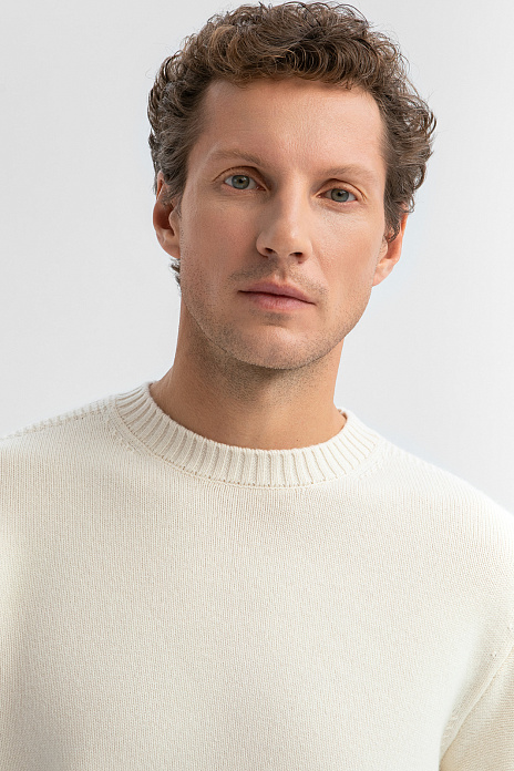 Джемпер из шерсти и кашемира, цвет Бежевый светлый