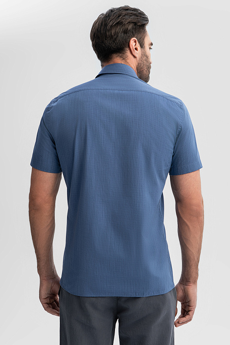 Сорочка с коротким рукавом из хлопка, цвет Голубой