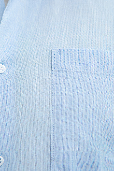 Сорочка изо льна и хлопка Getzner (Австрия), цвет Голубой светлый