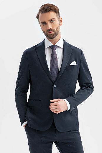 Пиджак однобортный из трикотажной ткани