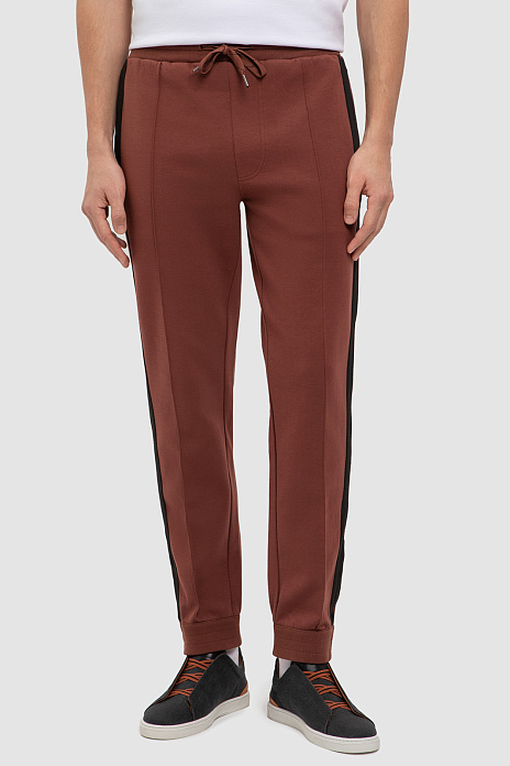 Брюки спортивные из хлопка, цвет Терракотовый