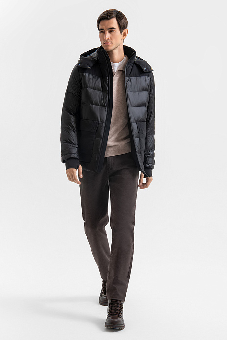 Куртка с капюшоном и подтяжками с водоотталкивающей обработкой, цвет Черный