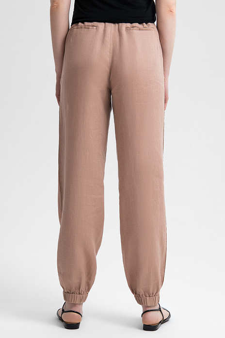 Брюки изо льна, цвет Пудровый