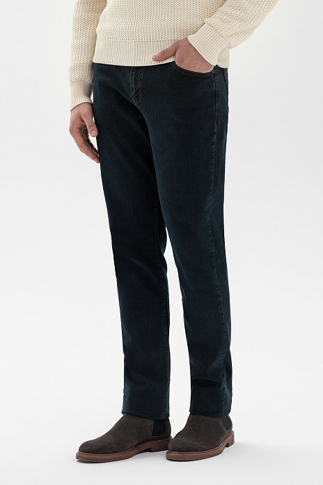 Джинсы прямого силуэта, цвет Синий темный