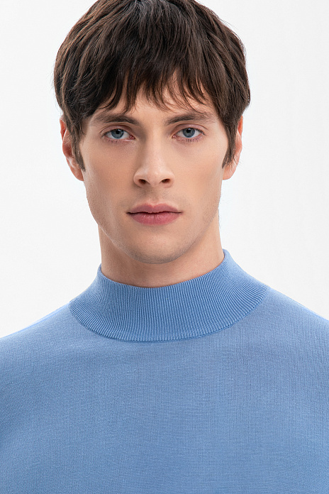 Водолазка из шелка, лимитированная коллекция, цвет Голубой