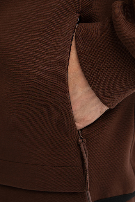 Толстовка на молнии, цвет Коричневый