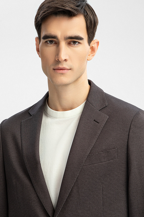 Пиджак однобортный, цвет Коричневый