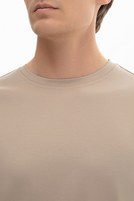 Лонгслив из хлопка, цвет Бежевый