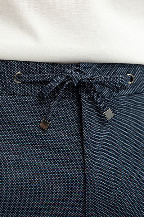 Брюки на кулиске, цвет Синий темный