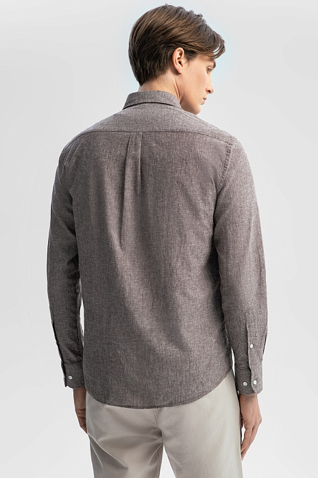 Сорочка из австрийской ткани Getzner, цвет Коричневый