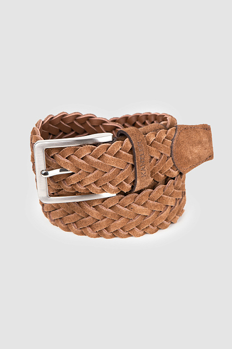 Ремень из натуральной замши, цвет Коричневый