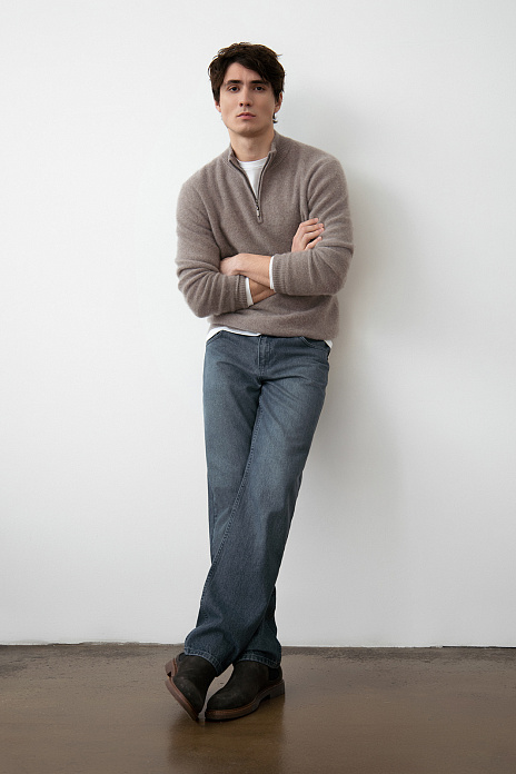 Джинсы свободного силуэта, цвет Голубой