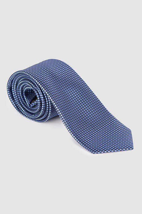 Галстук из микрофибры с узором, цвет Синий