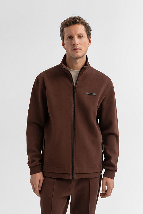 Толстовка на молнии, цвет Коричневый