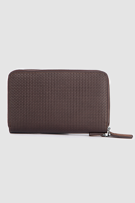 Клатч из натуральной кожи, цвет Коричневый