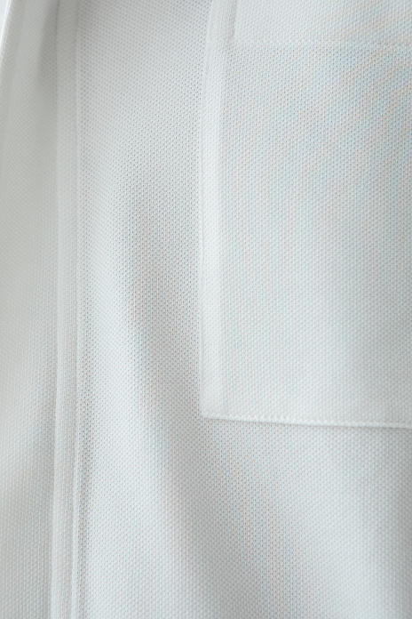 Кардиган с коротким рукавом из хлопка пике, цвет Белый