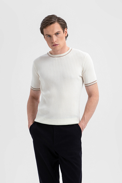 Джемпер из хлопка Пима, цвет Молочный