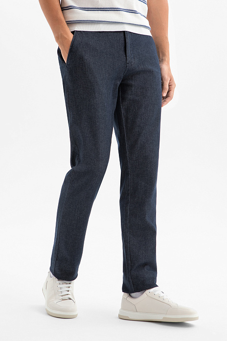 Джинсы прямого силуэта, цвет Синий темный