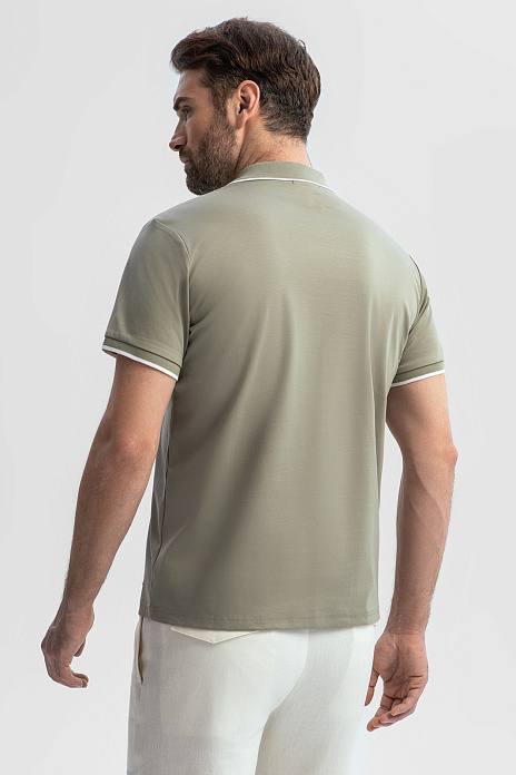 Поло из мерсеризованного хлопка, цвет Зеленый светлый