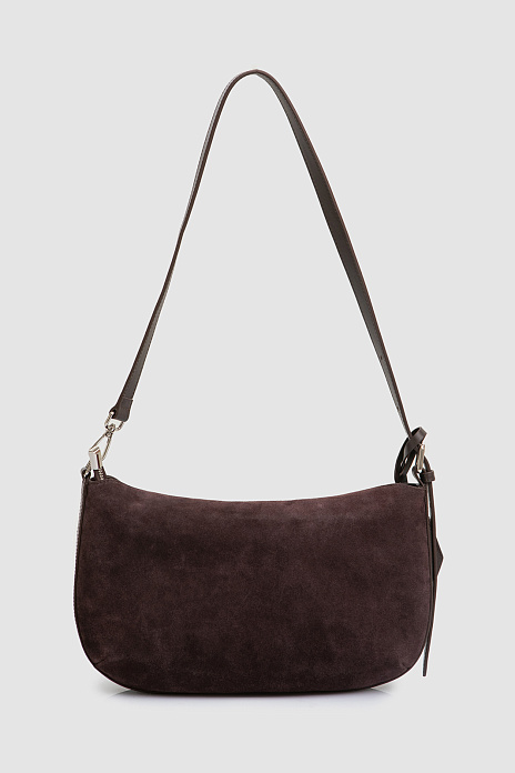 Сумка из натуральной замши и кожи, цвет Коричневый