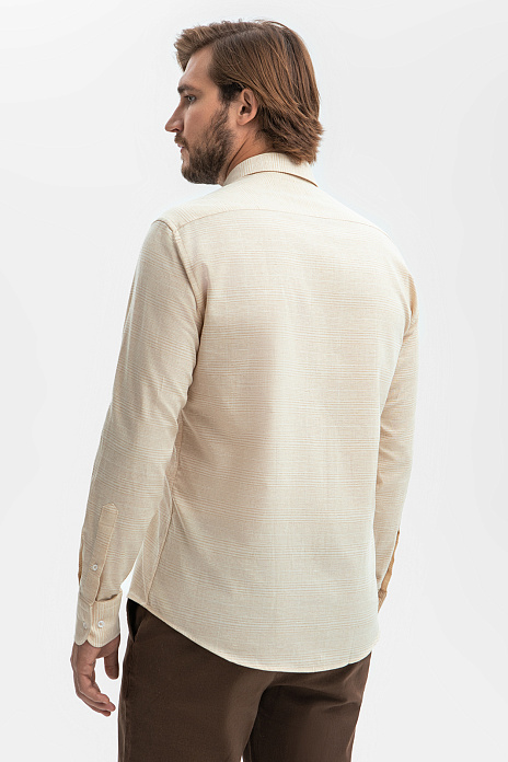 Сорочка из хлопка и льна Monti, цвет Бежевый