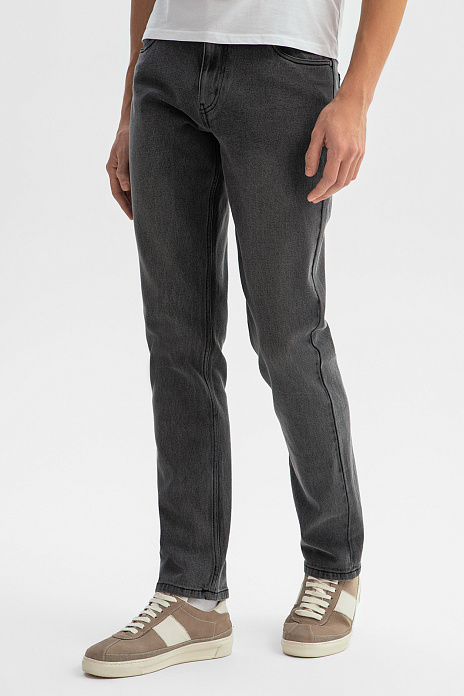 Джинсы прямого силуэта, цвет Серый