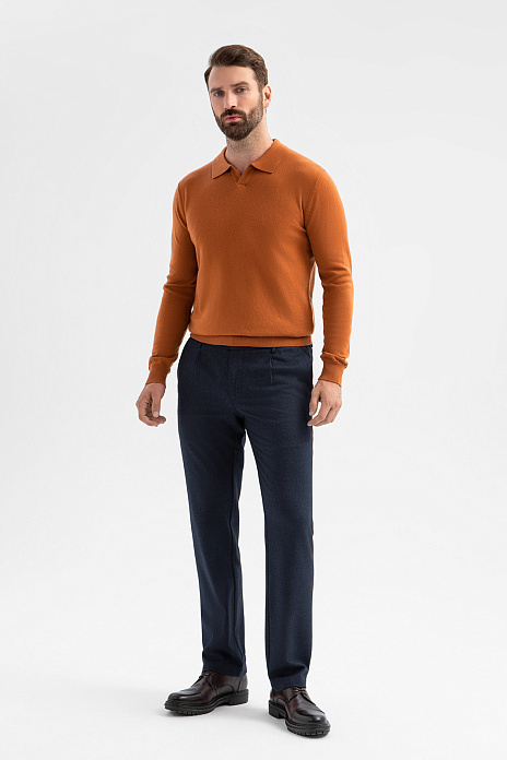 Брюки на кулиске, цвет Синий темный